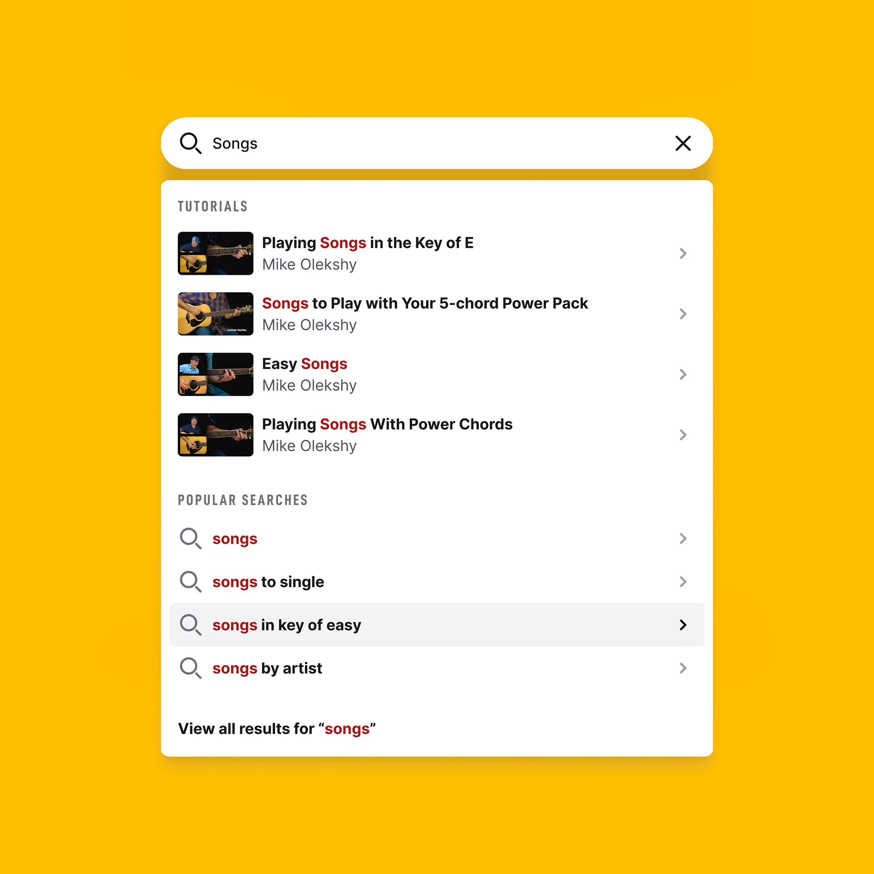 Search results for songs