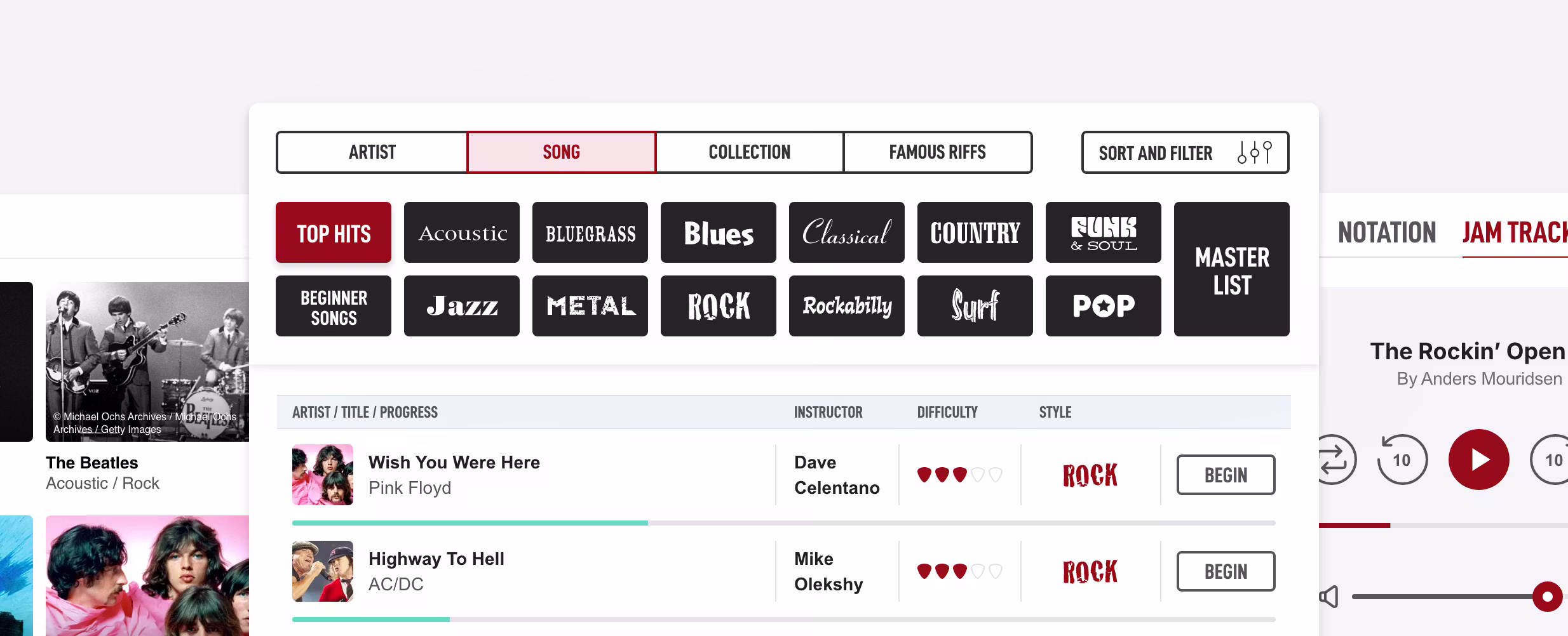 Image of extensive song library